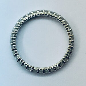 0.72 ct. E/F, VS/SI, Fullset Pave Diamond Eternity Ring in Gold & Platinum