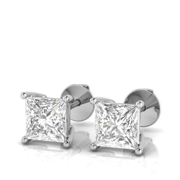 Diamond Stud Earrings 0.60 ct. in 18k Gold Settings - Color H, Clarity SI1  - Belgium Diamonds Official Site