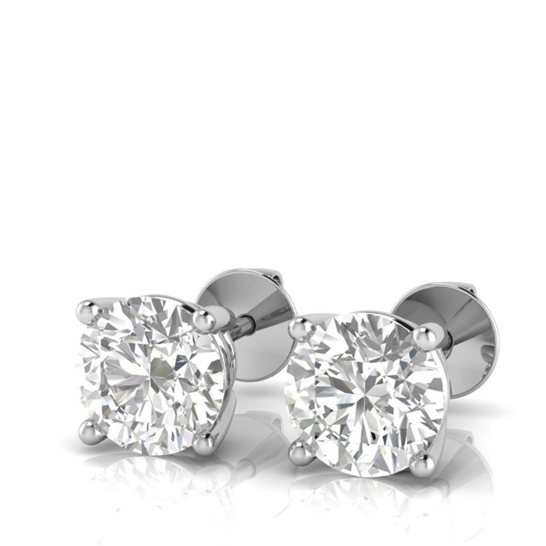 Diamond Stud Earrings 030 ct in 18k Gold  Belgium Diamonds Official Site