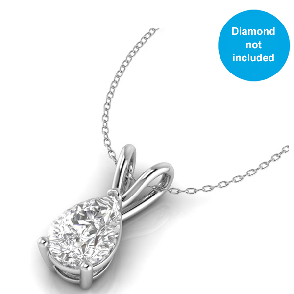 Forever Connected Diamond Necklace 1/5 ct tw Pear & Round-cut Sterling  Silver 18