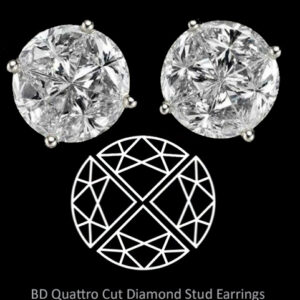 2.08 ct. F VVS Quattro Diamond Studs Earrings