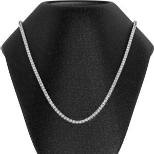 15.30 CT. E/F-VS/SI Diamond Tennis Necklace in 18k White, Yellow or Pink Gold